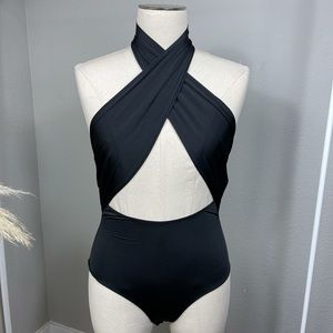 Wrap Bust Halter Bodysuit